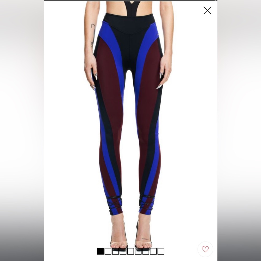 MUGLER Spiral-paneled Jersey Leggings